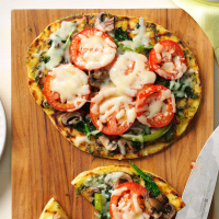 Grilled Flatbread Veggie Pizza Recipe: How to Make It image