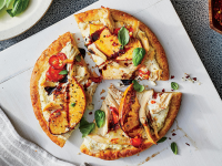 Chicken and Peach Flatbreads Recipe | Cooking Light image