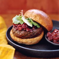 All-American Hamburgers with Red Onion Compote Recipe ... image