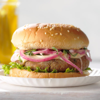 Chickpea 'n' Red Onion Burgers Recipe: How to Make It image