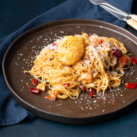 Spicy Pantry Pasta With Crispy Egg - Marion's Kitchen image