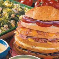 Giant Sandwich Recipe: How to Make It - Taste of Home image