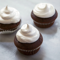 Hot Cocoa Cupcakes with Meringue Frosting Recipe - Silvana ... image