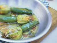 Salmon and Ricotta Stuffed Zucchini Blossoms recipe | Eat ... image