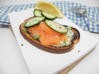 Elegant Open-Faced Smoked Salmon Sandwiches Recipe ... image