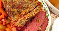 Slow Cooker Corned Beef with Mustard Gravy - Booyah Buffet image