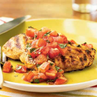 Grilled Chicken with Italian Salsa Recipe | MyRecipes image