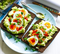 Egg & avocado open sandwich recipe | BBC Good Food image