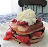 Strawberry Pancakes With Strawberry Syrup Recipe - Food.com image