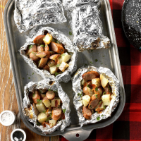 Foil-Packet Potatoes and Sausage Recipe: How to Make It image