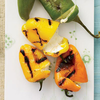 Cheese-Stuffed Grilled Peppers Recipe | MyRecipes image