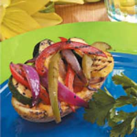 Grilled Vegetable Potato Skins Recipe: How to Make It image