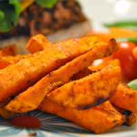 Spicy Baked Sweet Potato Fries Recipe | Allrecipes image