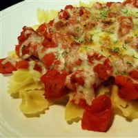 Bow-Tie Pasta With Red Pepper Sauce Recipe | Allrecipes image