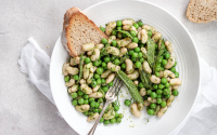 White Bean and Pea Salad With Spring Herb Pistou [Vegan ... image