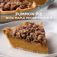 Pumpkin Pie With Maple Pecan Crumble Recipe by Tasty image