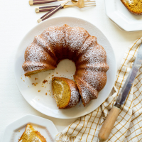 Pumpkin Cream Cheese Swirl Cake Recipe | Yummly image