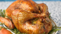 Roast Turkey with Herb Butter Recipe | Martha Stewart image