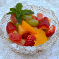 Fresh Fruit Salad with Honey Lime Dressing Recipe | Allrecipes image
