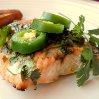 Grilled Salmon with Cilantro Sauce Recipe | Allrecipes image