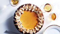 Pumpkin-Cheesecake Pie with Gingersnap Crust Recipe ... image