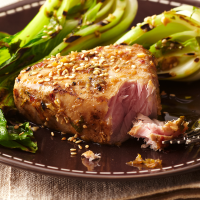 Plank-Grilled Tuna Steaks Recipe | EatingWell image