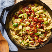Brussels Sprouts Casserole with Bacon Recipe | EatingWell image
