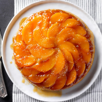 Southern Peach Upside-Down Cake Recipe: How to Make It image