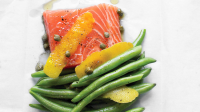 Salmon with Green Beans and Lemon Zest Recipe - Martha Stewart image