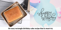Easy Rectangle Shape Birthday Cake Recipe | Rectangle ... image