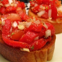 Bruschetta with Roasted Sweet Red Peppers Recipe | Allrecipes image