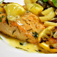 Big Ray's Lemony Grilled Salmon Fillets with Dill Sauce ... image