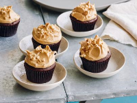 Easy Recipes, Healthy Eating Ideas and Chef Recipe Videos - Chocolate Cupcakes and Peanut Butter Icing Recipe | Ina Garten | Food Network image