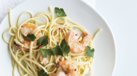 Linguine with Shrimp and White Wine Recipe | Martha Stewart image