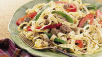 Fettuccine with Beef and Peppers Recipe - Pillsbury.com image