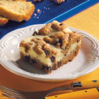 Chocolate Chip Cheese Bars Recipe: How to Make It - Taste of Home: Find Recipes, Appetizers, Desserts, Holiday Recipes & Healthy Cooking Tips image