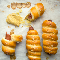 Pretzel Hot Dogs Recipe - Kay Chun | Food & Wine image