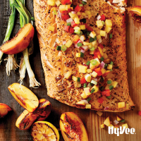 Peach Salsa with Salmon - Hy-Vee Recipes and Ideas image