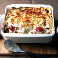 Roasted Mediterranean vegetable lasagne recipe | delicious ... image