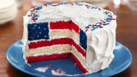 Red, White and Blue Layered Flag Cake Recipe ... image