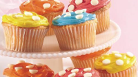 Spring Polka Dot Cupcakes Recipe - BettyCrocker.com image