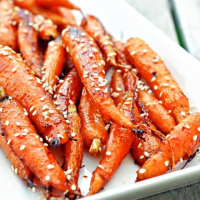 Honey Ginger Roasted Carrots — Let's Dish Recipes image