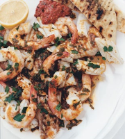 Mixed Seafood Grill with Paprika-Lemon Dressing Recipe ... image