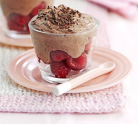Chocolate & raspberry pots recipe | BBC Good Food image