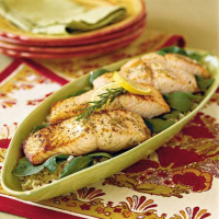 Broiled Salmon with Lemon and Olive Oil Recipe | MyRecipes image