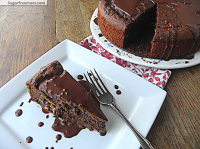 Clean Eating Chocolate Chip Cookie Dough Chocolate Cake image