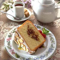 Cinnamon Almond Streusel Pound Cake Recipe - Land O'Lakes image