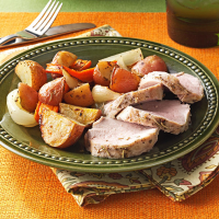 Roasted Pork Tenderloin and Vegetables Recipe: How to Make It image