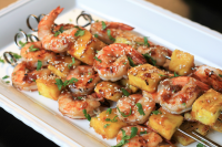Grilled Teriyaki Shrimp and Pineapple Skewers Recipe ... image