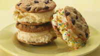 Cookie Ice Cream Sandwiches Recipe - BettyCrocker.com image